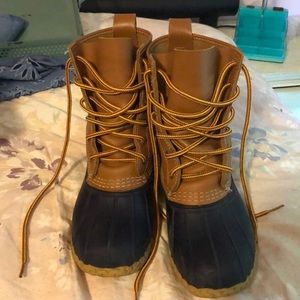 ll bean duck boots ONLY WORN ONCE!!!